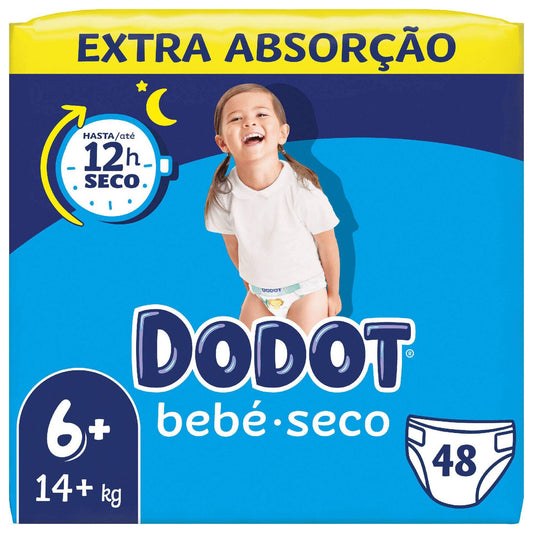Dodot Fraldas Extra Baby Dry T6 (+14 kg) 48 unidades