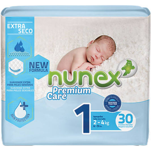 Pañales Premium Care 2-4kg T1 Nunex