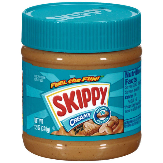 Manteiga de amendoim cremosa sem glúten Skippy 340 gramas
