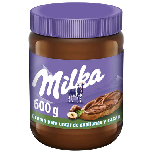 Crema de Cacao y Avellanas Milka 600 gramos
