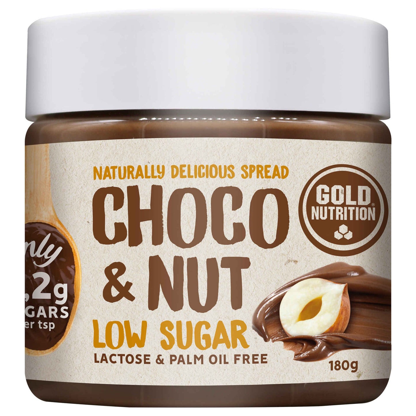 Crema de chocolate y avellanas Gold Nutrition 180g