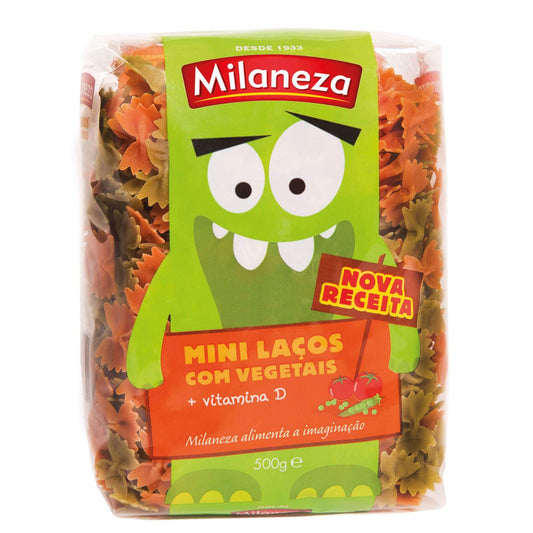 Pasta Mini-Laços con Verduras Milaneza 500 gr