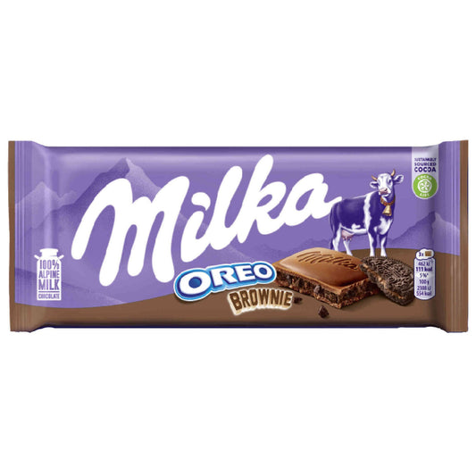 Tablete de Chocolate com Oreo e Brownie Milka 100 gramas