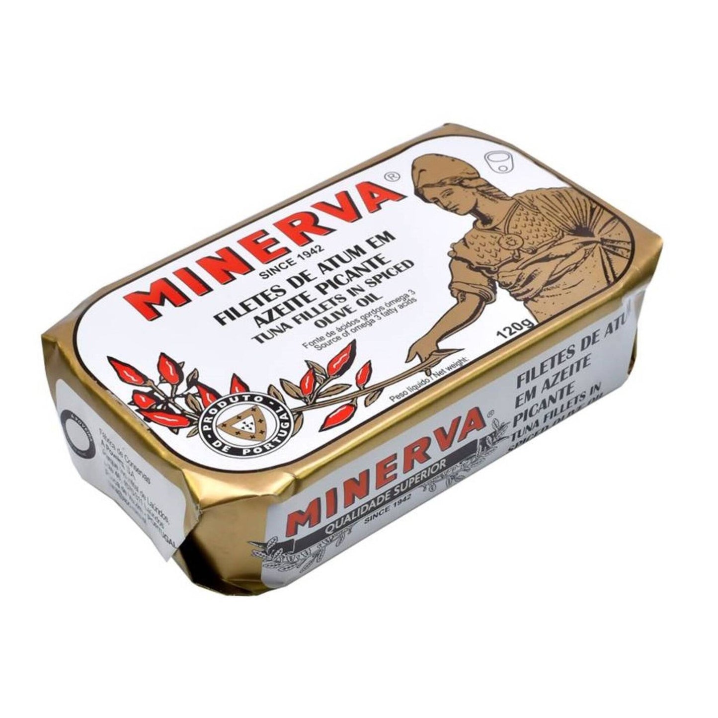 Filetes de Atum em Azeite com Pimenta Minerva 120 gr