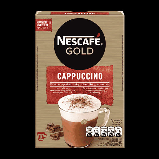 Café Capuchino Nescafé Gold 10 x 12,5 gr