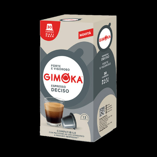Cápsulas compatíveis com Nespresso Gimoka Deciso 30 unidades Consumir de preferência antes de 02/08/2024