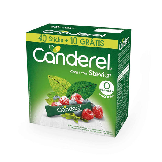 Edulcorante Verde 50 Sticks Canderel emb. 80 gramos