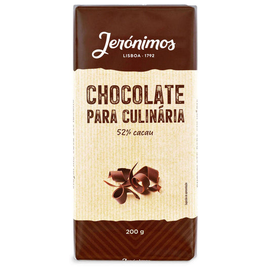 Tableta de Chocolate Culinario 52% Jerónimos emb. 200 gramos