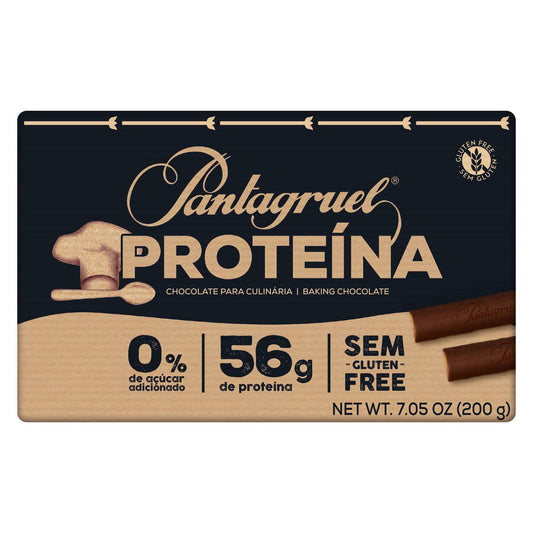 Tablete de chocolate culinário proteico sem glúten Pantagruel emb. 200 gr