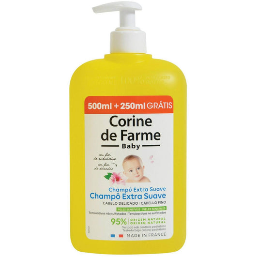 Champô Extra Suave para Bebé Corine de Farme 750ml