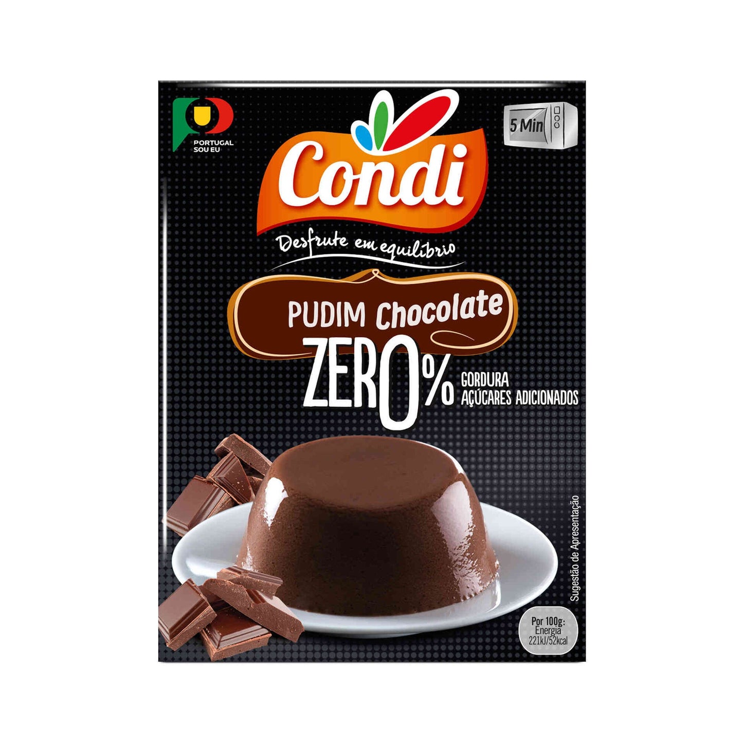 Pudim de Chocolate Zero% Condição emb. 27 gramas