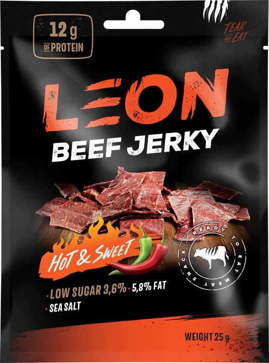 Leon Jerky Beef Quente e Doce