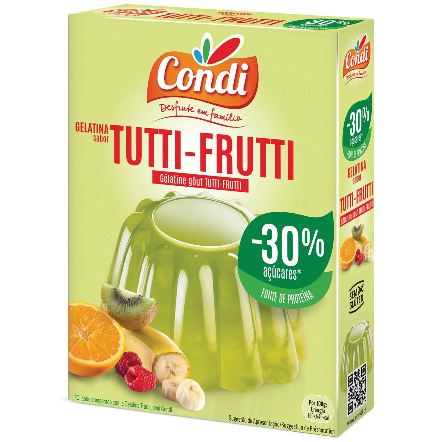 Gelatina en polvo Tutti Frutti -30% Condición de azúcar emb. 114 gramos
