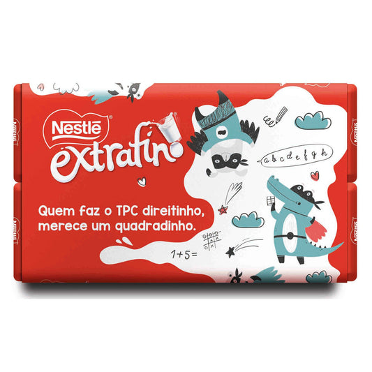 Tablete Extrafino de Chocolate ao Leite Nestlé 4x50 gr