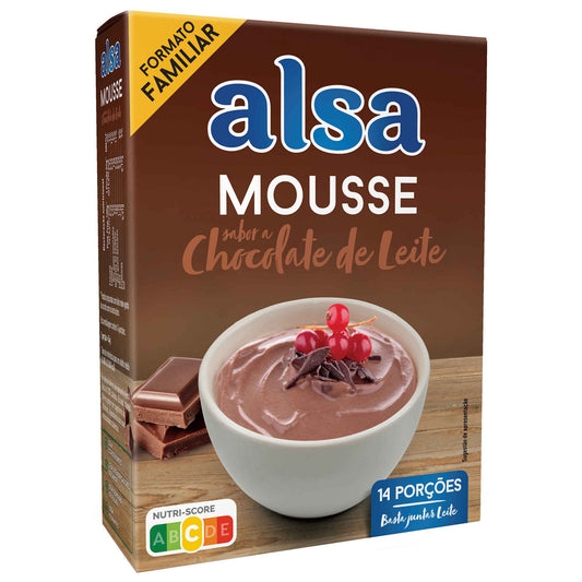 Mousse de Chocolate con Leche Formato familiar Alsa emb. 2 x 132 gramos