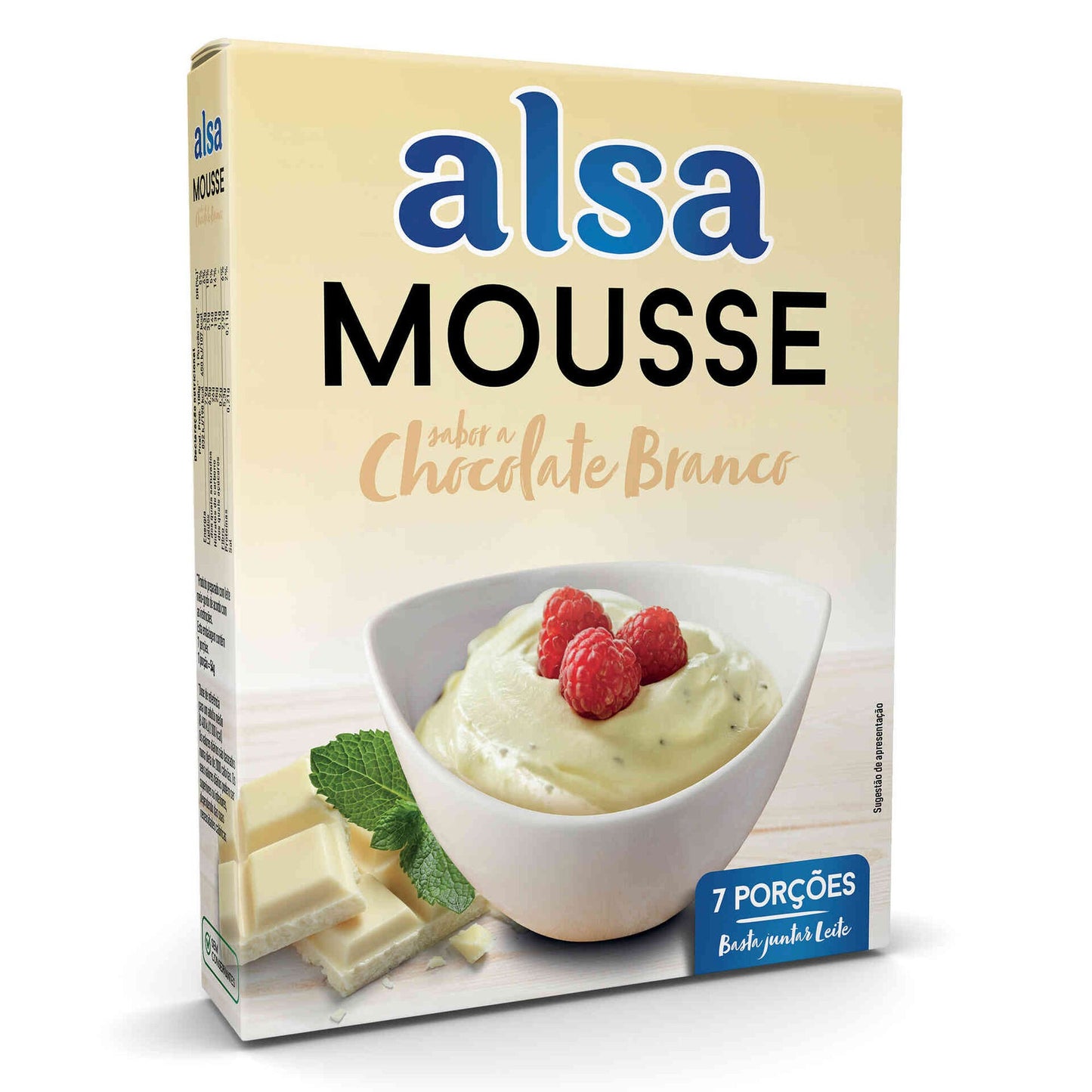 Mousse de Chocolate Blanco Alsa emb. 133 gramos
