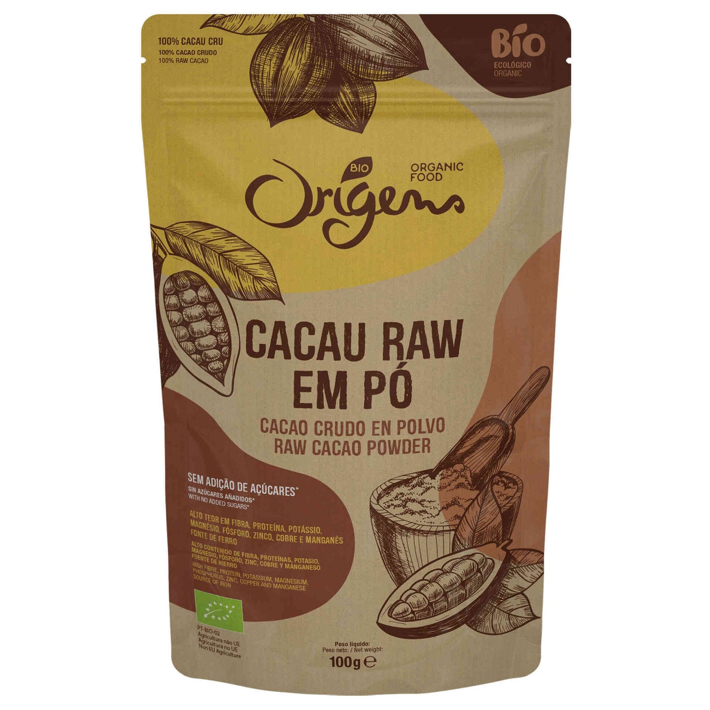 Raw Cocoa Powder Bio Origens 100g