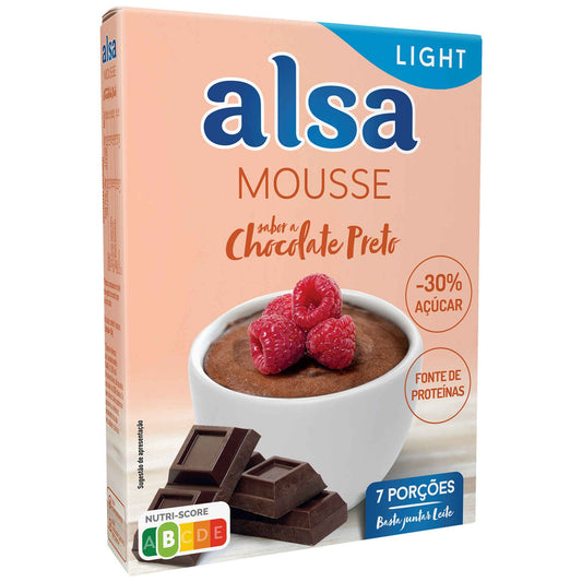 Mousse de Chocolate Negro -30% Azúcar Alsa emb. 125 gramos