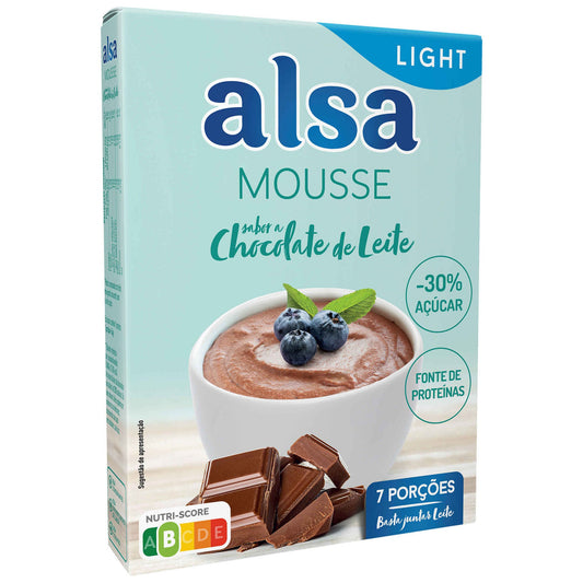 Mousse de Chocolate con Leche -30% Azúcar Alsa emb. 132 gramos