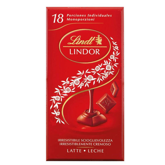 Lindor Milk Chocolate Tablet Individual Portions Lindt 100g