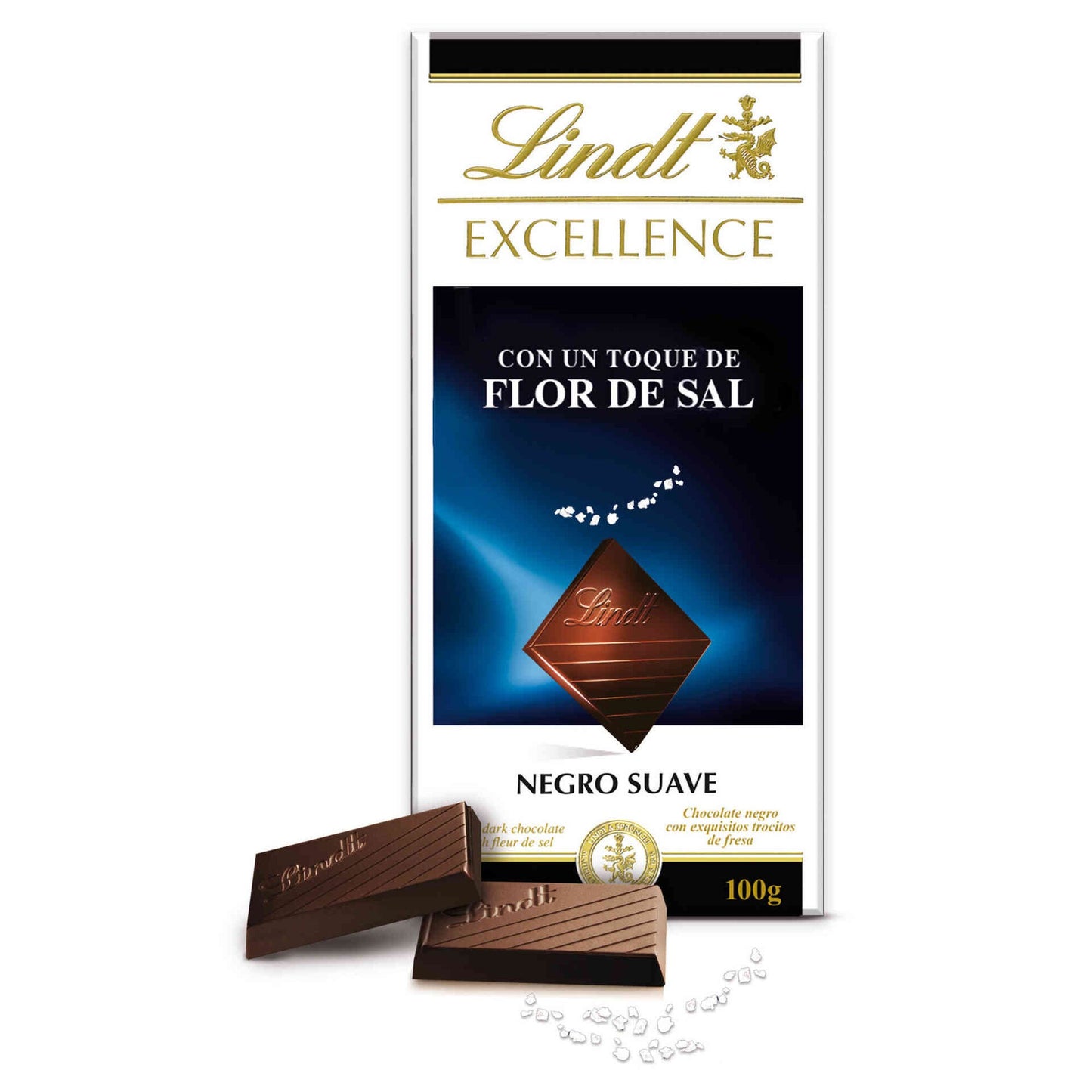 Lindt Excellence Chocolate Amargo com um toque de sal marinho 100g