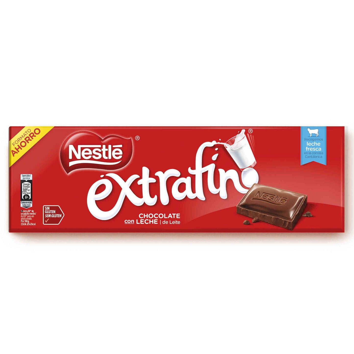 Tableta de Chocolate con Leche Extrafina Sin Gluten Nestlé emb. 270 gramos