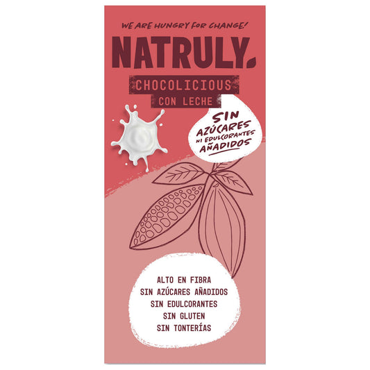Sugar-free and Gluten-free Milk Chocolate Tablet Natruly 85g