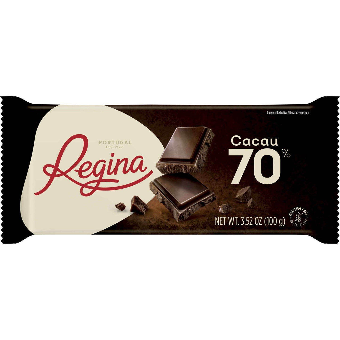 Tableta de Chocolate Cacao Regina 100g Sin Gluten 70%