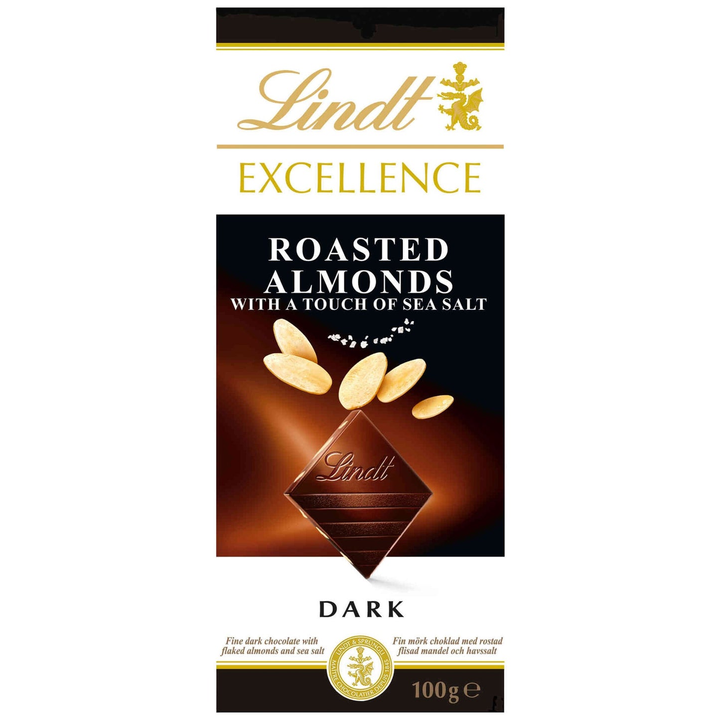 Amêndoa Torrada com Chocolate Amargo Lindt Excellence 100g