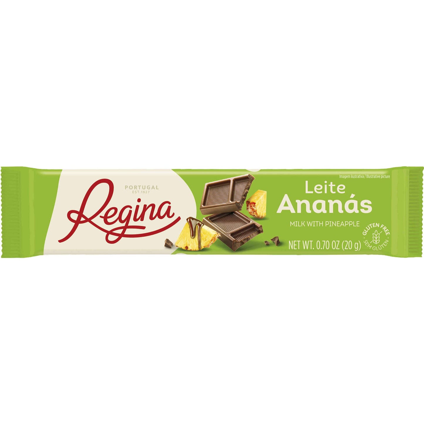 Tablete de Chocolate ao Leite Sabor Abacaxi Regina 20g