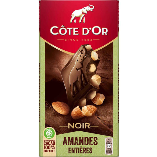 Dark Chocolate Tablet with Almond Côte D'Or 180g