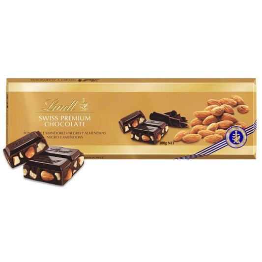 Dark Chocolate and Almond Tablet Lindt 300g