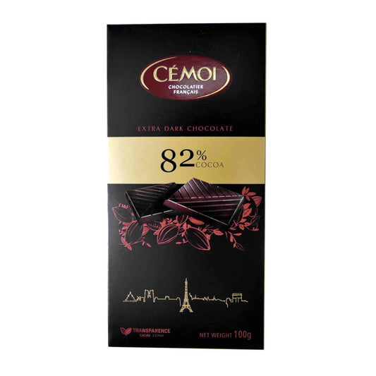 Dark Chocolate Tablet 82% Cocoa Cemoi 100g