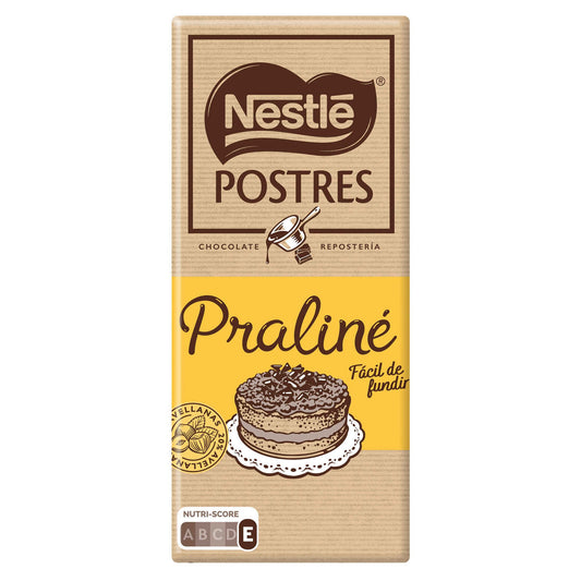 Tablete Praliné Chocolate Culinário Nestlé Sobremesas emb. 170 gramas