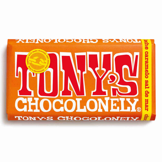 Tableta de Chocolate y Caramelo Salado Tony's emb. 185 gramos