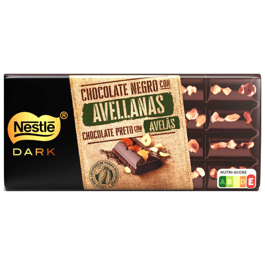 Tableta de Chocolate Negro con Avellanas Nestlé 150 gramos
