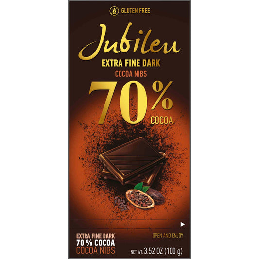 Extra Fine Dark Chocolate Tablet 70% Cocoa Jubileu 100g