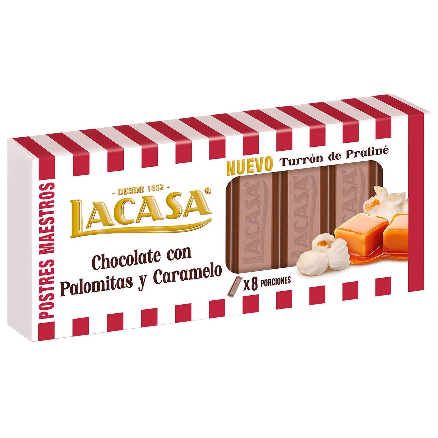 Chocolate Bars with Popcorn and Caramel Lacasa 200g