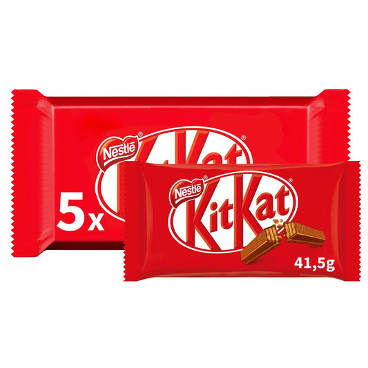 Kit Kat Lanche de Chocolate ao Leite Kit Kat 5 x 41,5 gr