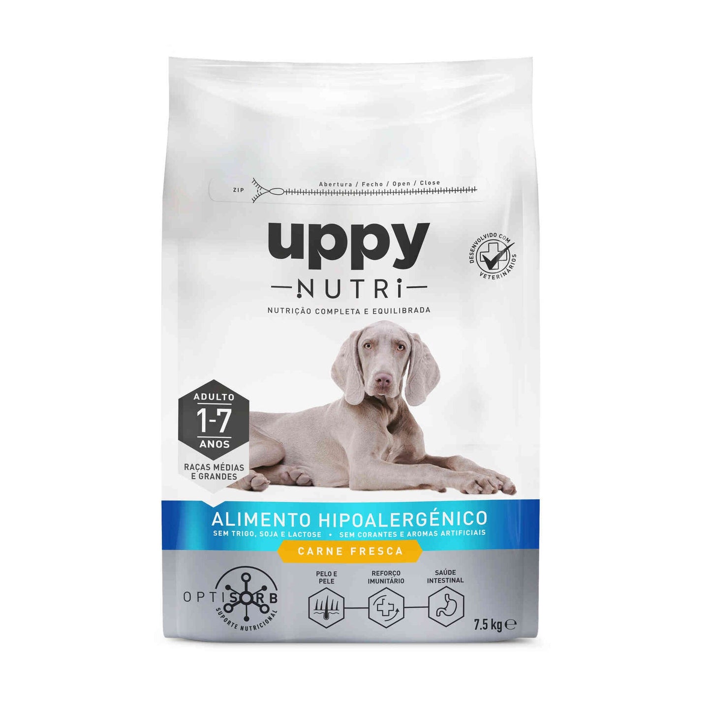 Ração para cães adultos com frango Uppy Nutri emb. 7,5kg