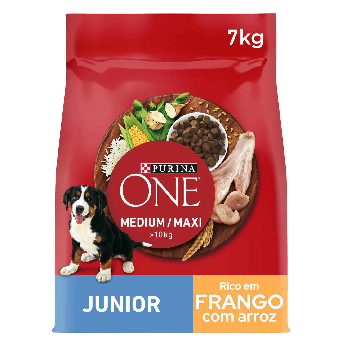 Junior Médio e Maxi - Ração para Cachorro Frango e Arroz Purina One 7kg