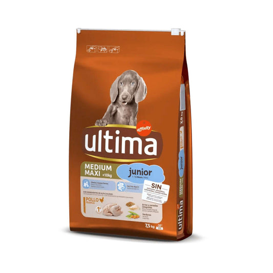 Alimento para Perros Junior Mediano y Maxi Pollo y Arroz Affinity Ultimate 7,5kg