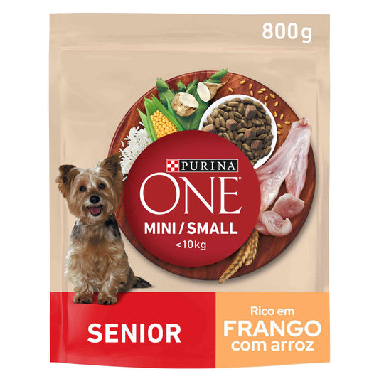 Pienso para Perros Senior Mini y Small Pollo Purina One 800 gramos