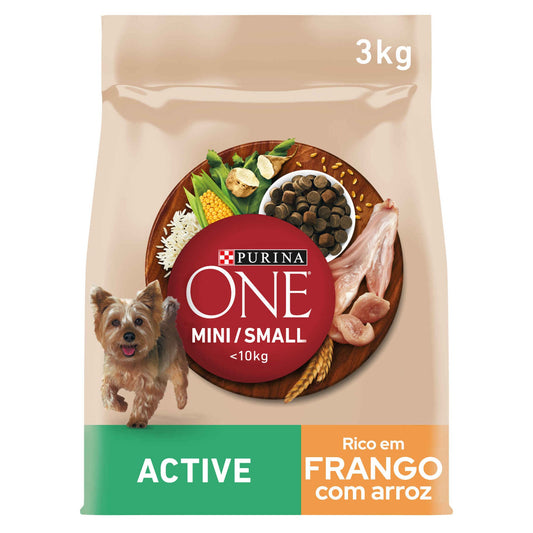 Pienso para Perros Adultos Mini y Small Active Pollo y Arroz Purina One Mini 3kg