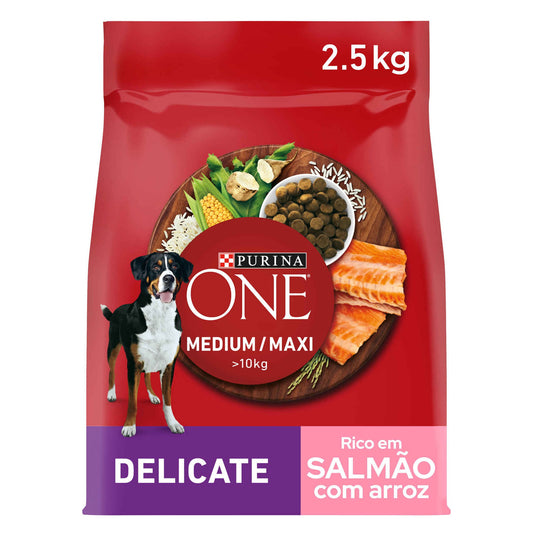 Delicate Salmon and Rice Medium and Maxi Adult Dog Food Purina One 2.5kg