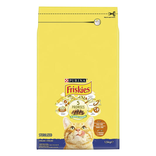 Alimento para Gatos Adultos Esterilizado con Pavo y Vegetales Purina Friskies 1,5 kg