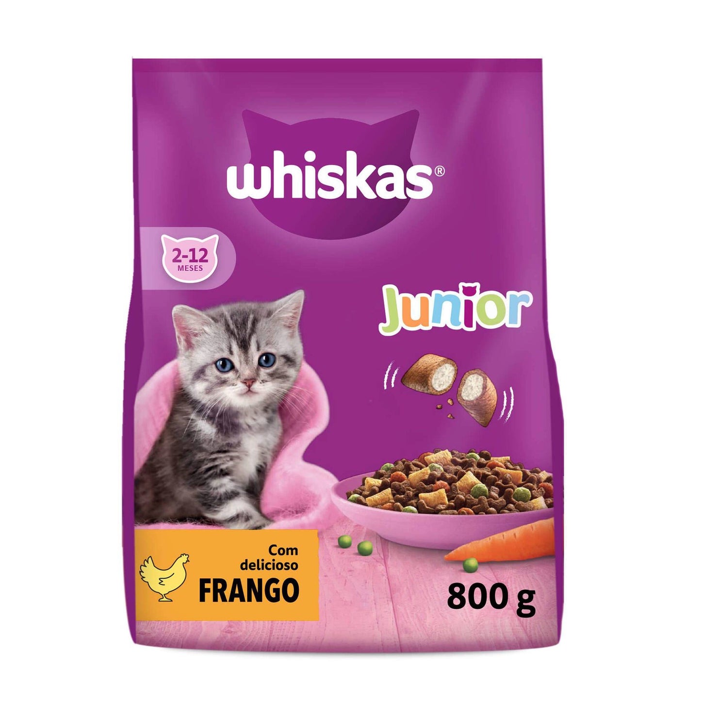 Junior Frango Comida para Gato Whiskas 800 gr