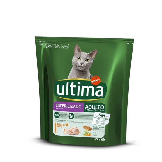 Alimento para Gatos Adultos Pollo Esterilizado Affinity Ultimate 800 gramos