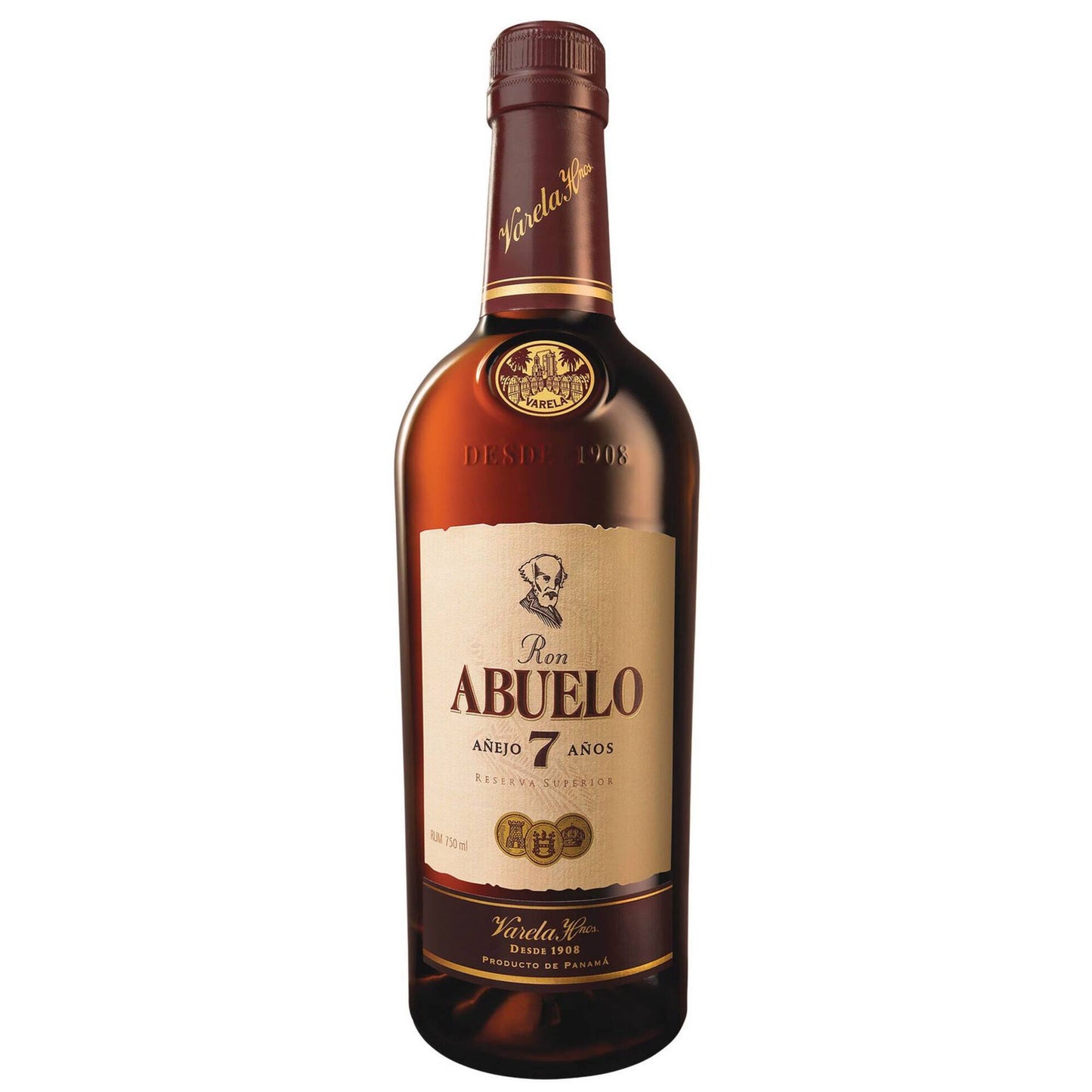 Abuelo Añejo 7 Años Rum 700ml 40 percent AVB premium seven year aged rum caribbean oak matured spirit bottle