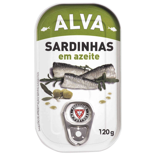Alva sardines in refined olive oil 120g premium canned sardines portuguese seafood pantry fish